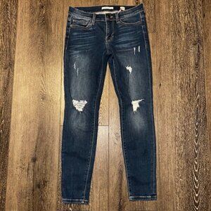 SP Black Label Womens Blue Jeans Size 28  Low Rise Distressed